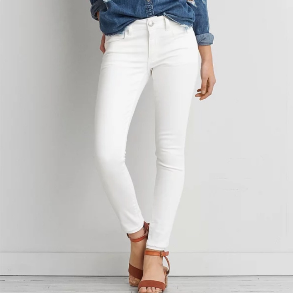 AE Skinny White Jeans